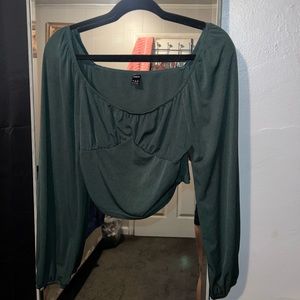 Green long sleeve shirt from shein size L.